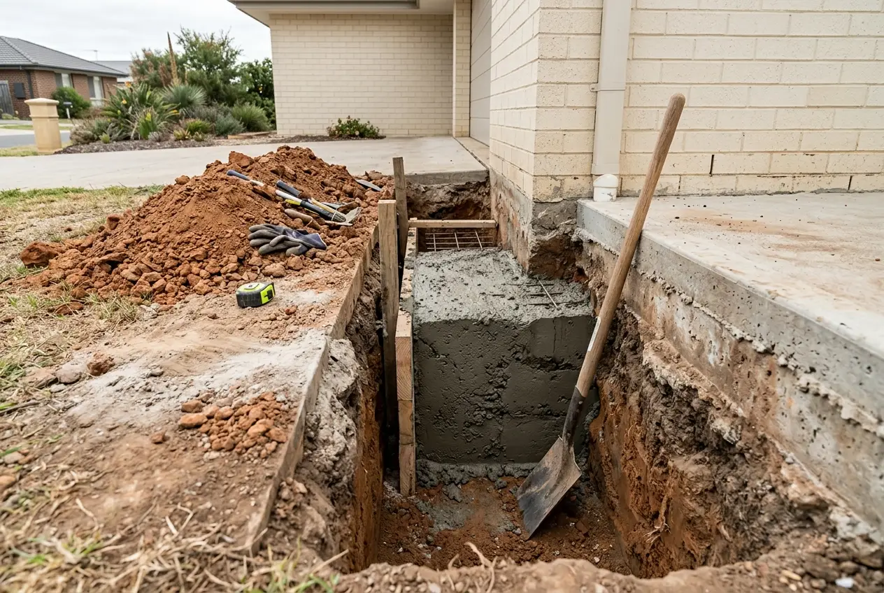 Modern brick veneer estate home on a concrete slab, typical of Melbourne's western growth corridor